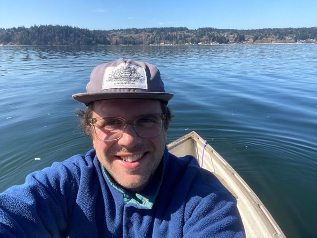 Cooper out on the water during break.